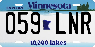 MN license plate 059LNR