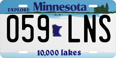 MN license plate 059LNS