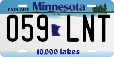 MN license plate 059LNT