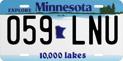 MN license plate 059LNU