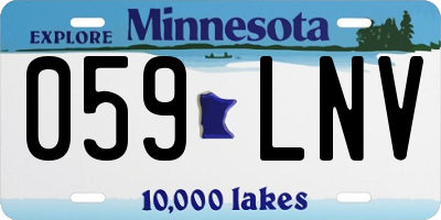 MN license plate 059LNV