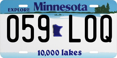 MN license plate 059LOQ