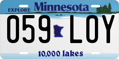 MN license plate 059LOY