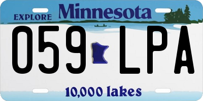 MN license plate 059LPA