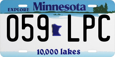 MN license plate 059LPC