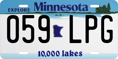 MN license plate 059LPG