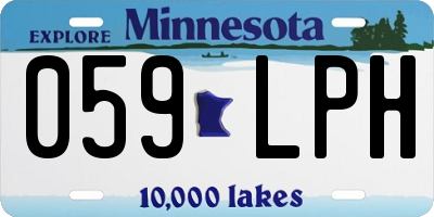 MN license plate 059LPH