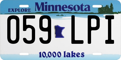 MN license plate 059LPI