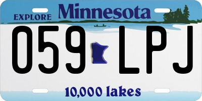 MN license plate 059LPJ