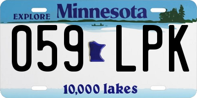 MN license plate 059LPK