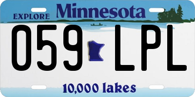 MN license plate 059LPL