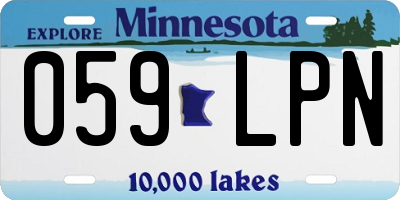 MN license plate 059LPN
