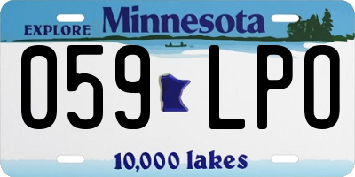 MN license plate 059LPO