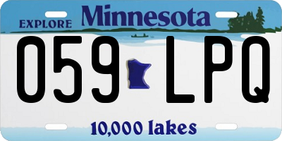 MN license plate 059LPQ