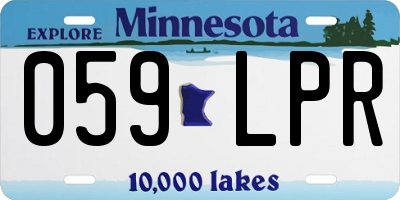 MN license plate 059LPR