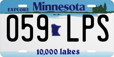MN license plate 059LPS