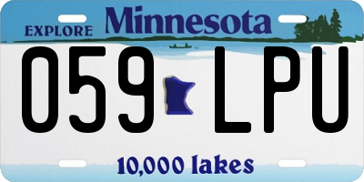 MN license plate 059LPU