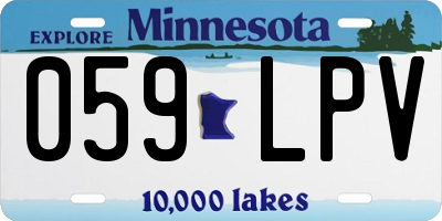 MN license plate 059LPV