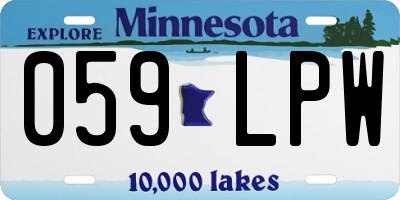 MN license plate 059LPW