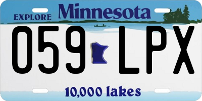 MN license plate 059LPX