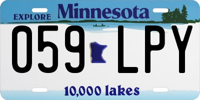 MN license plate 059LPY