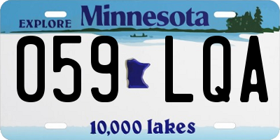 MN license plate 059LQA