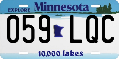 MN license plate 059LQC