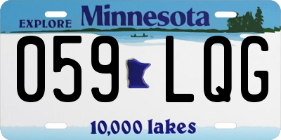 MN license plate 059LQG