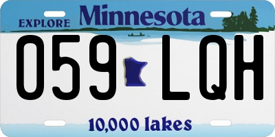 MN license plate 059LQH