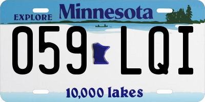 MN license plate 059LQI