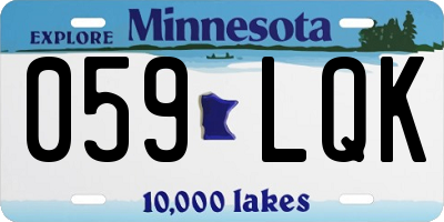 MN license plate 059LQK