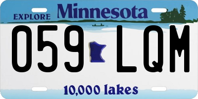 MN license plate 059LQM