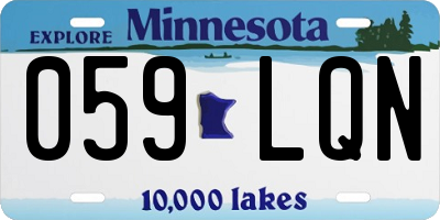 MN license plate 059LQN