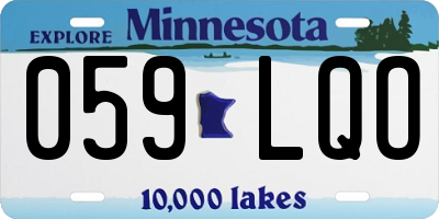 MN license plate 059LQO