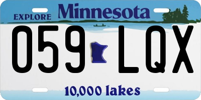 MN license plate 059LQX