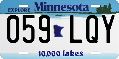 MN license plate 059LQY