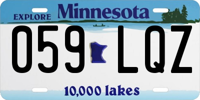 MN license plate 059LQZ