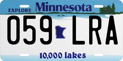 MN license plate 059LRA