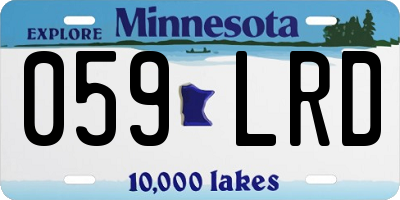 MN license plate 059LRD