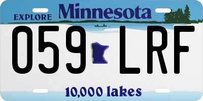 MN license plate 059LRF