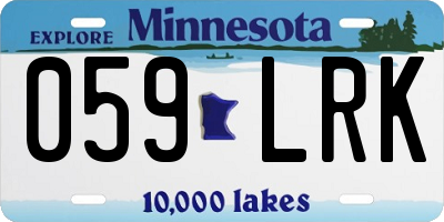MN license plate 059LRK
