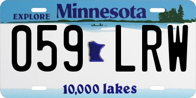 MN license plate 059LRW
