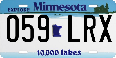 MN license plate 059LRX