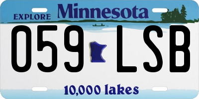 MN license plate 059LSB