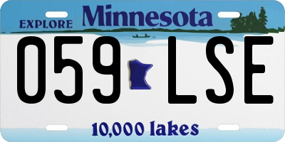 MN license plate 059LSE