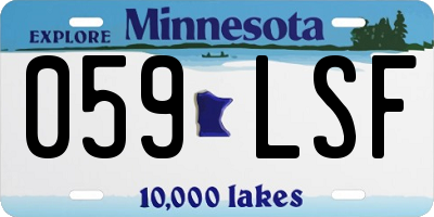 MN license plate 059LSF