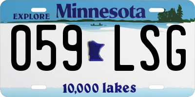 MN license plate 059LSG