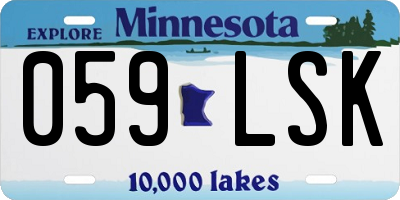 MN license plate 059LSK