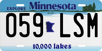 MN license plate 059LSM