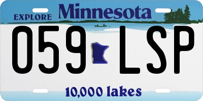 MN license plate 059LSP